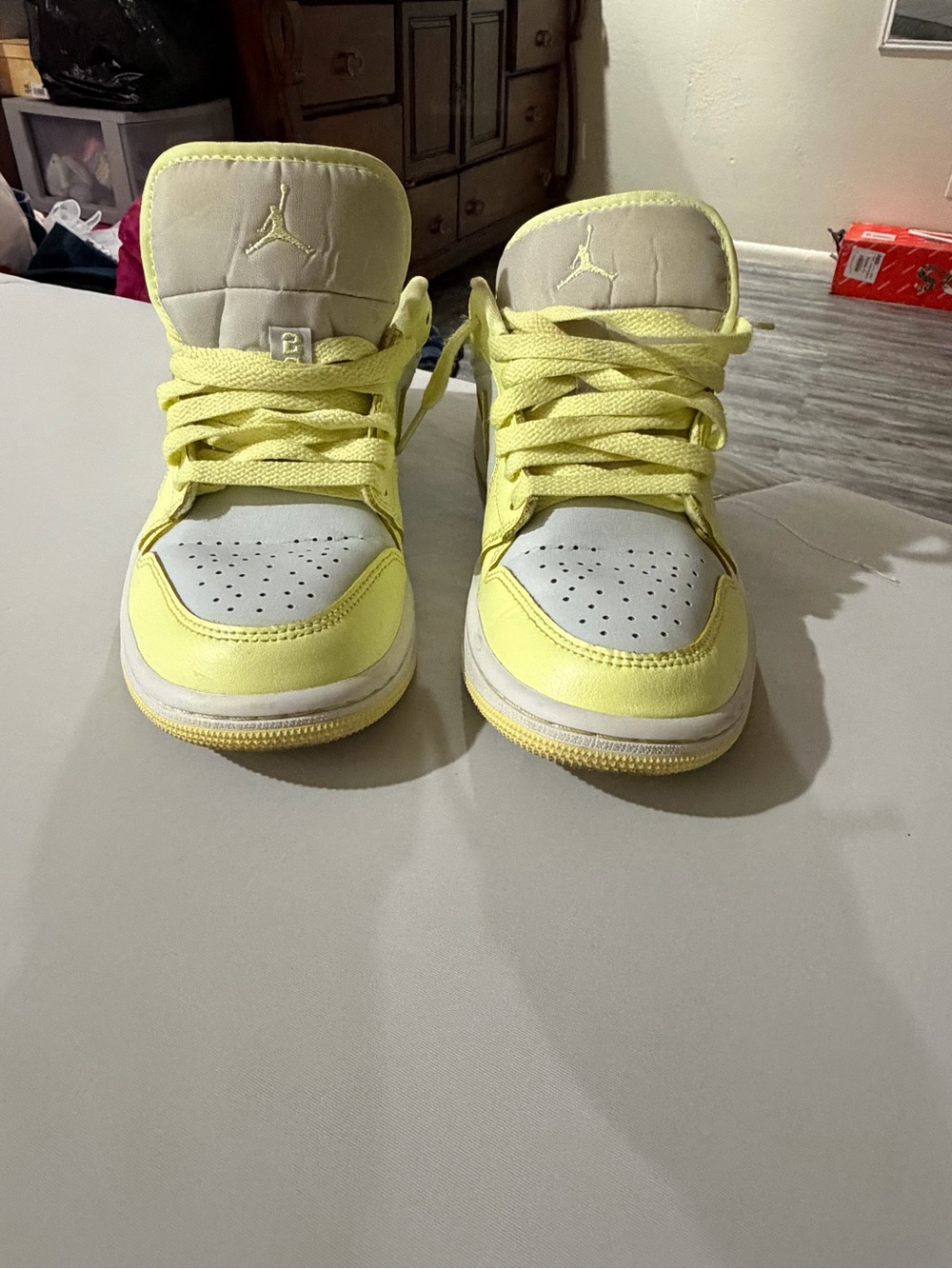 Jordan Low Top Sneakers in Yellow and White